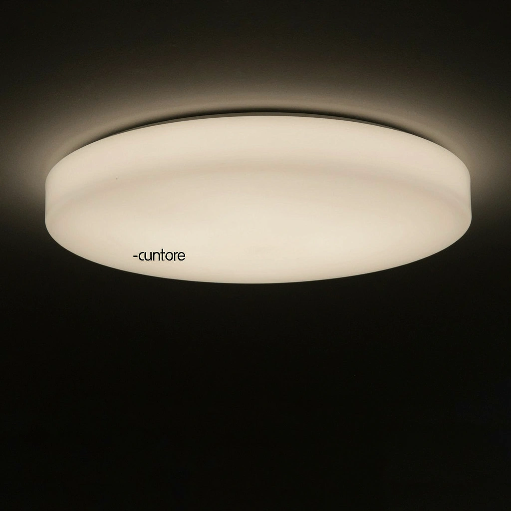 Plafonnier LED ultra-plat allumé